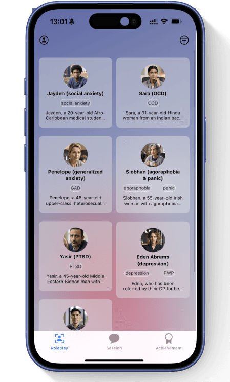 CBT Trainer app interface